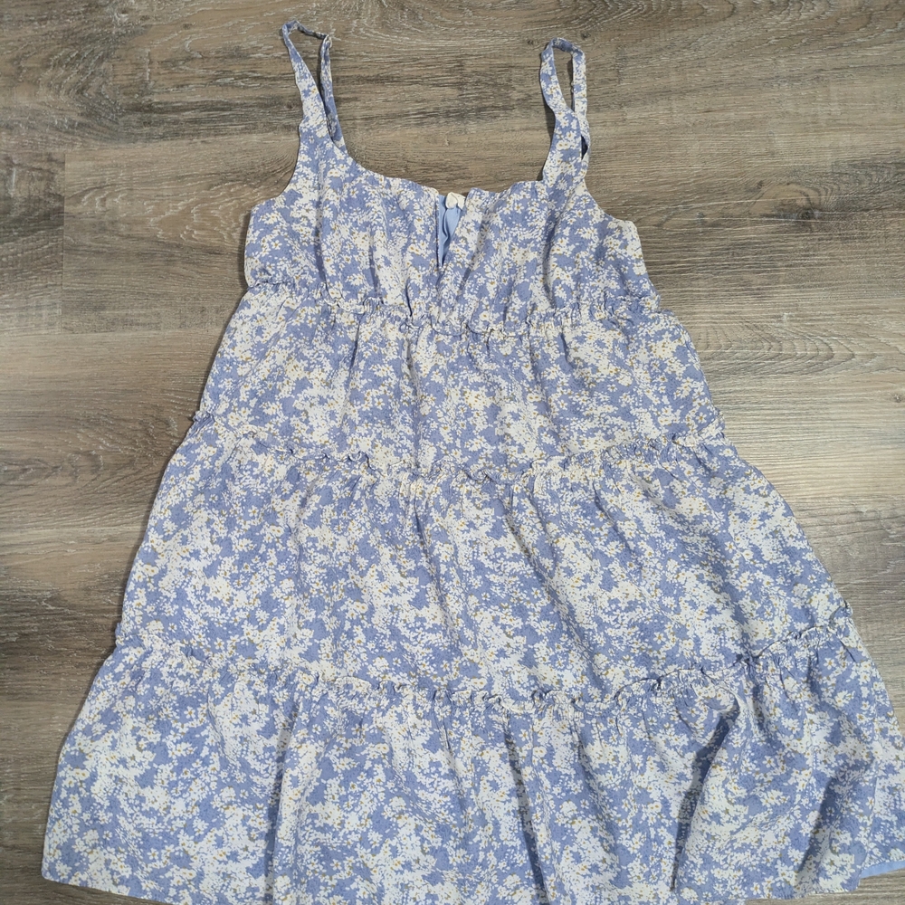 Women's Floral Tiered Sundress - Light Lavender/White